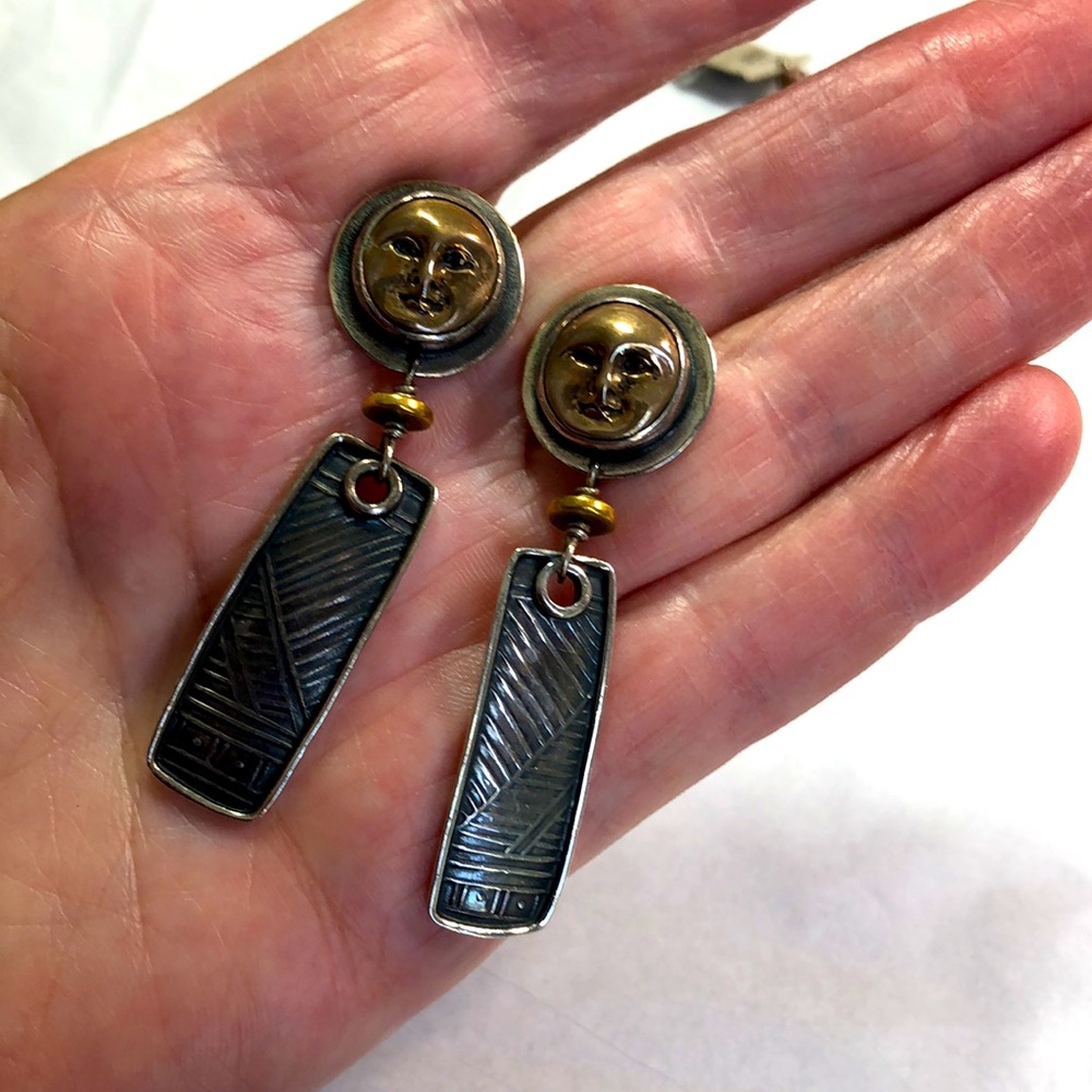 Marjorie Baer Moon Face Earrings